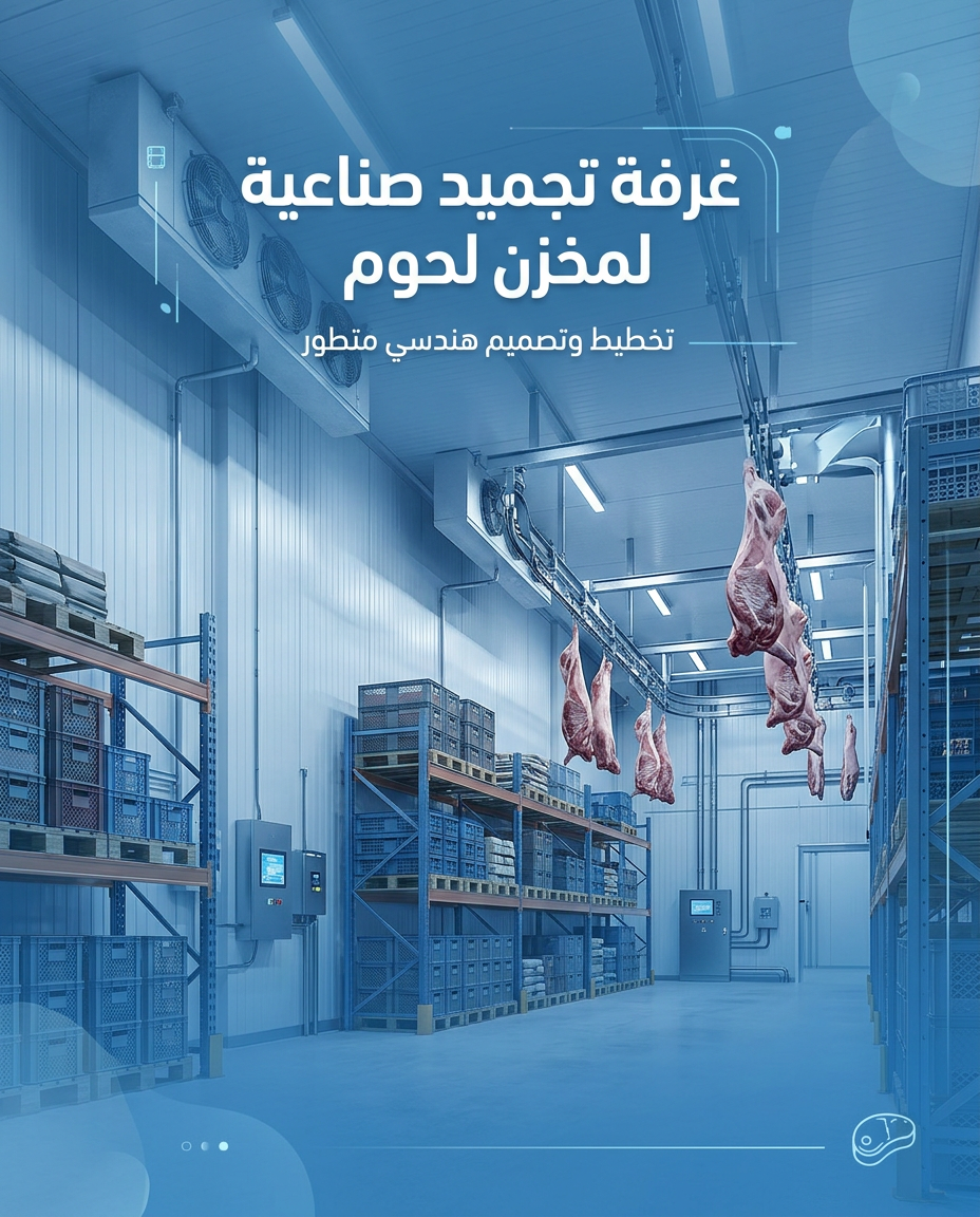 غرفة تجميد صناعية لمخزن لحوم