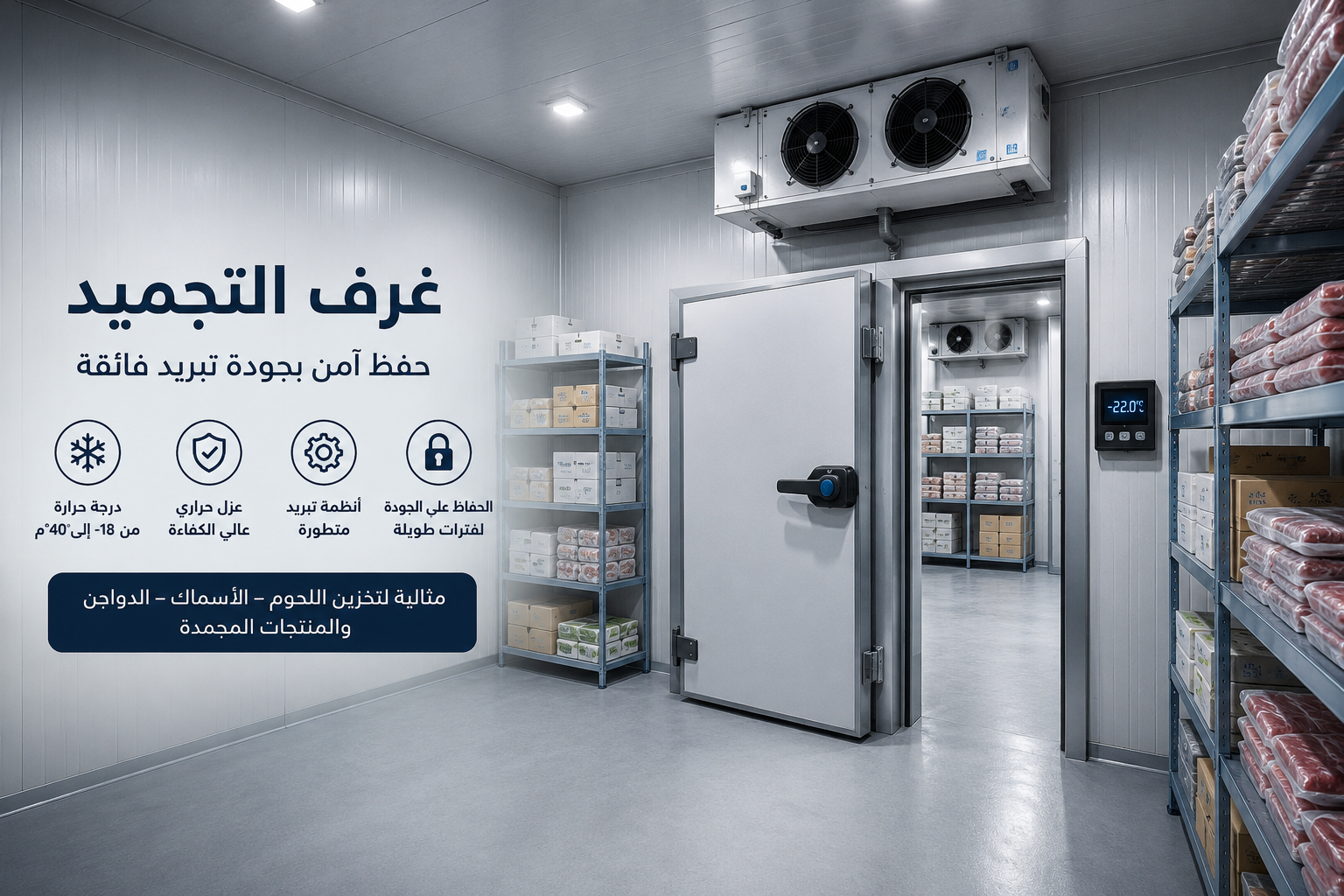 تصميم وتنفيذ غرف التبريد والتجميد