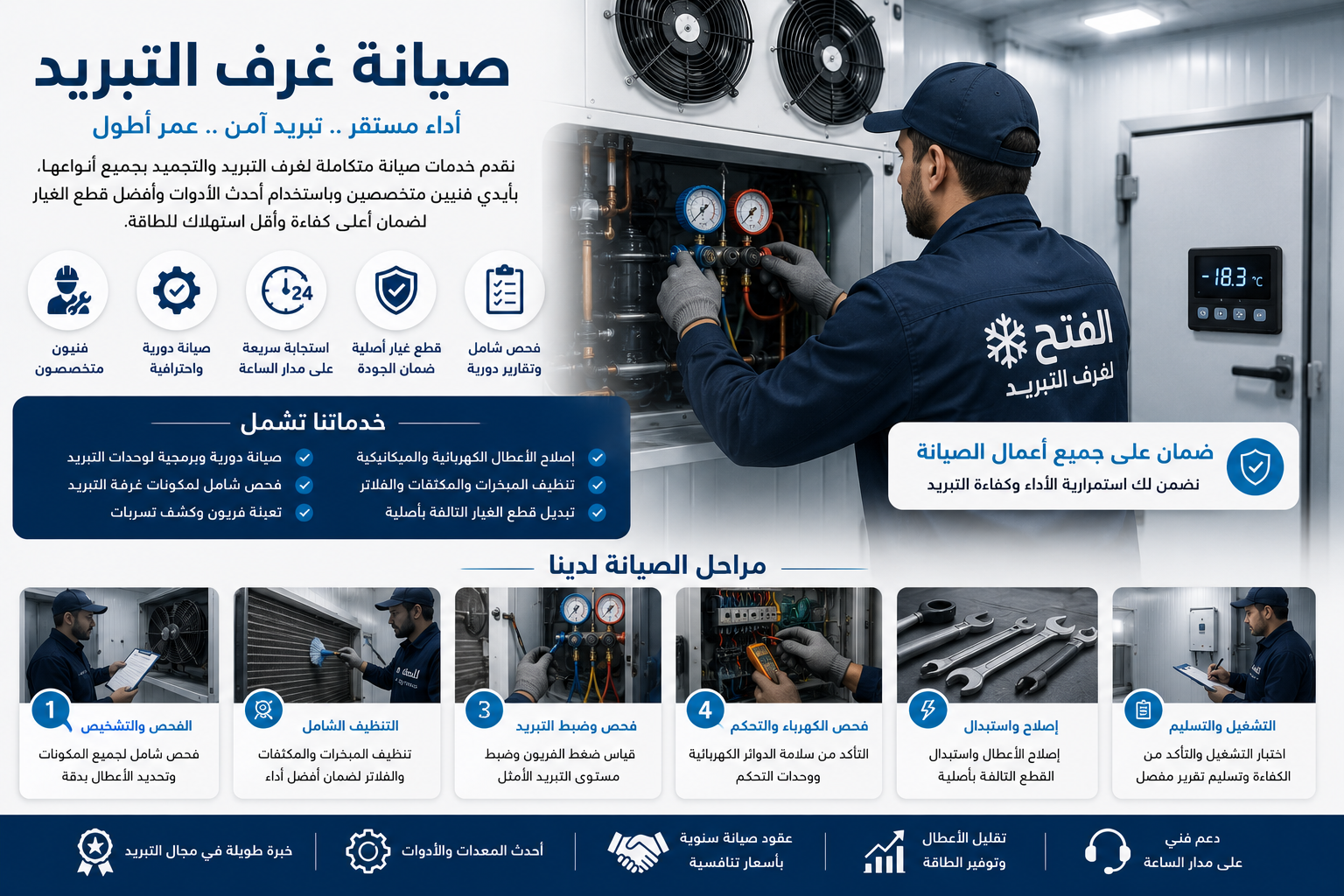 صيانة غرف التبريد